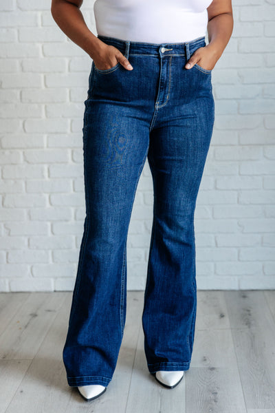 Mavis High Rise Side Seam Detail Judy Blue Flare Jeans