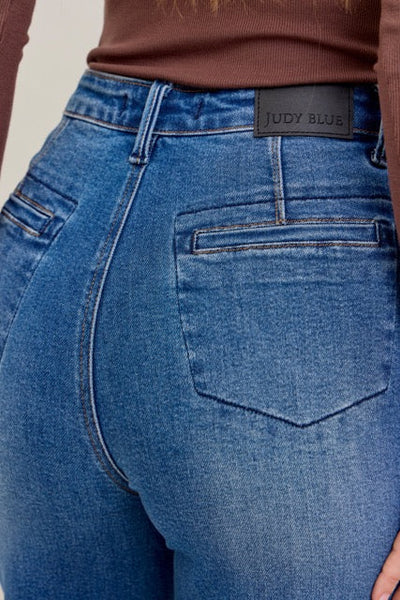 Karla High Waist Column Straight Button-Fly Judy Blue Jeans