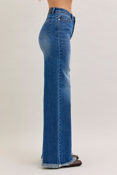 Karla High Waist Column Straight Button-Fly Judy Blue Jeans