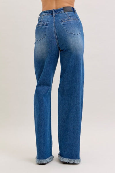 Karla High Waist Column Straight Button-Fly Judy Blue Jeans