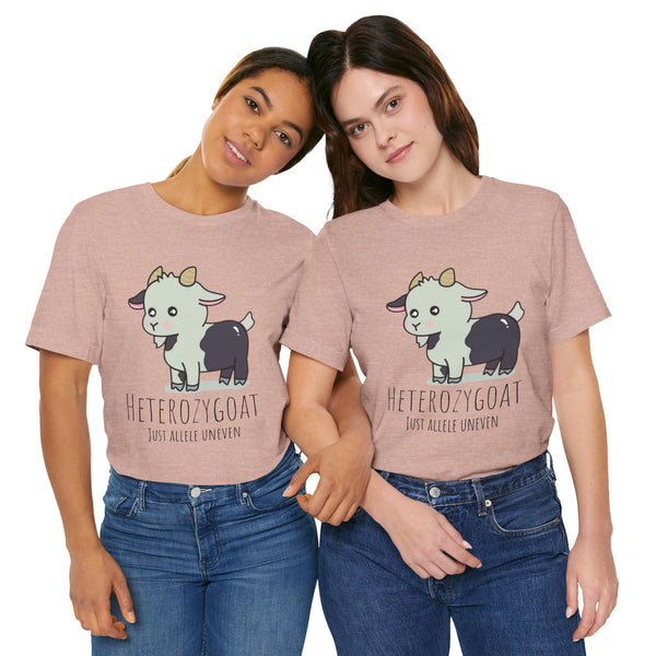 Funny Goat T-Shirt | Heterozygoat Graphic Tee | Animal Lover Gift | Casual Wear | Unique Gift for Goat Lovers
