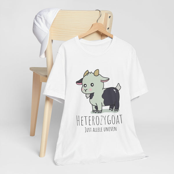 Funny Goat T-Shirt | Heterozygoat Graphic Tee | Animal Lover Gift | Casual Wear | Unique Gift for Goat Lovers