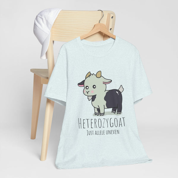Funny Goat T-Shirt | Heterozygoat Graphic Tee | Animal Lover Gift | Casual Wear | Unique Gift for Goat Lovers