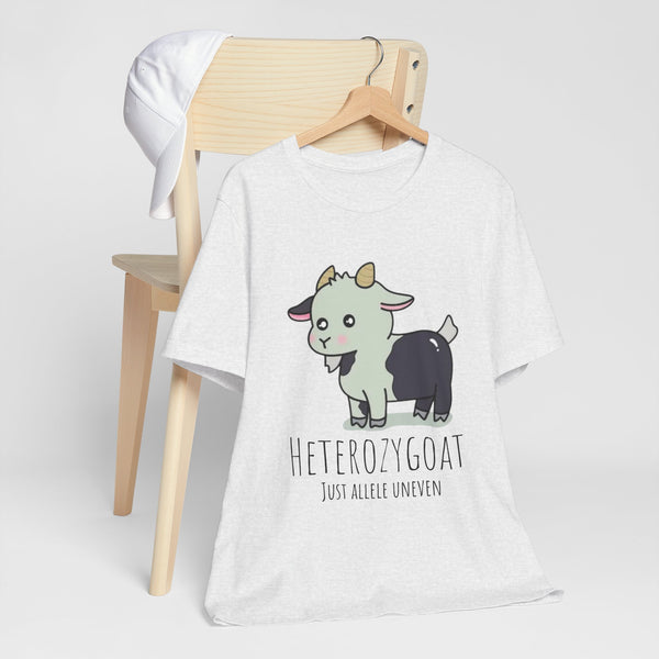 Funny Goat T-Shirt | Heterozygoat Graphic Tee | Animal Lover Gift | Casual Wear | Unique Gift for Goat Lovers