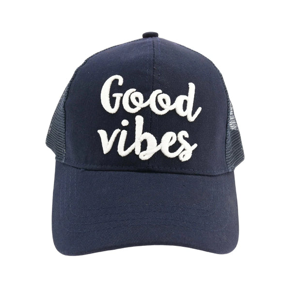 Good Vibes Ponytail CC Ball Cap