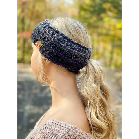 Ombre Ribbed Flecked Ponytail Headband