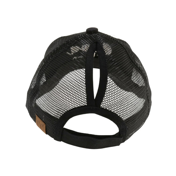 Good Vibes Ponytail CC Ball Cap