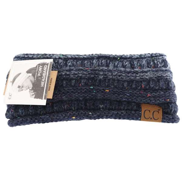 Ombre Ribbed Flecked Ponytail Headband