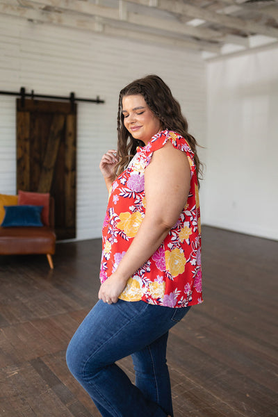 Among The Flowers Floral Top