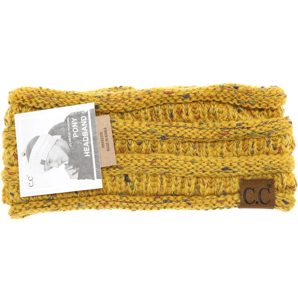 Ombre Ribbed Flecked Ponytail Headband