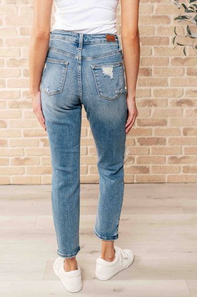 Frankie High Waist Distressed Boyfriend Judy Blue Jeans