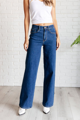 Hazel High Rise Vintage Judy Blue Wide Leg Jeans