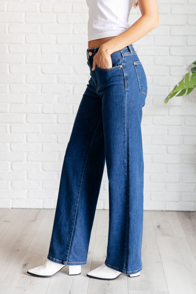 Hazel High Rise Vintage Judy Blue Wide Leg Jeans