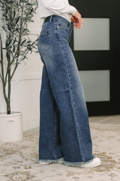 Karla High Waist Column Straight Button-Fly Judy Blue Jeans