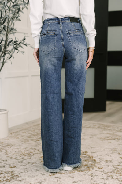 Karla High Waist Column Straight Button-Fly Judy Blue Jeans