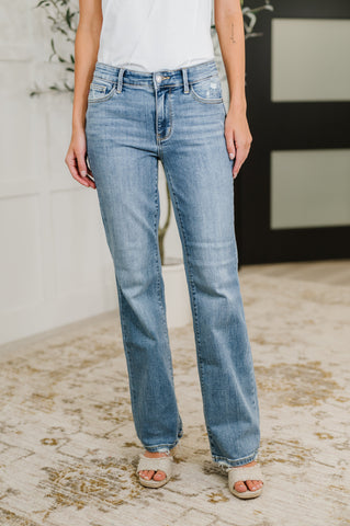 Lorena Mid Rise Vintage Wash Bootcut Judy Blue Jeans