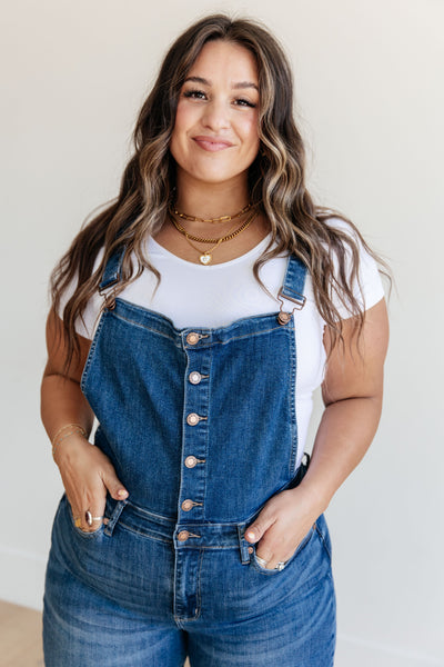 Priscilla High Rise Crop Wide Leg Judy Blue Denim Overalls