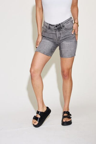 Erma Judy Blue Washed Bermuda Denim Shorts