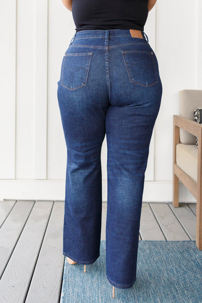 Arlo High Rise Judy Blue Button-Fly Straight Jeans