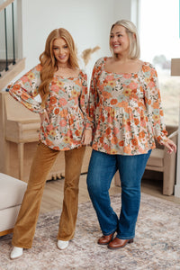 Fall For Florals Babydoll Top