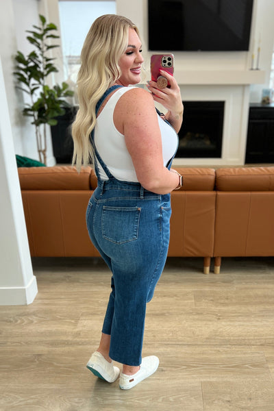 Priscilla High Rise Crop Wide Leg Judy Blue Denim Overalls