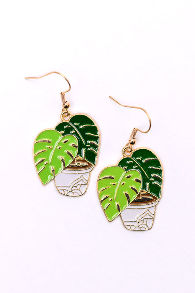 Plant Lover Potted Plant Earrings