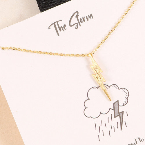 I Am The Storm Lightning Necklace